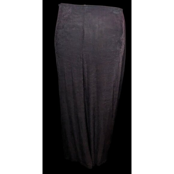 Vintage Studio C Corporate Goth Vampire Black Shimmer Maxi Skirt - Picture 2 of 7